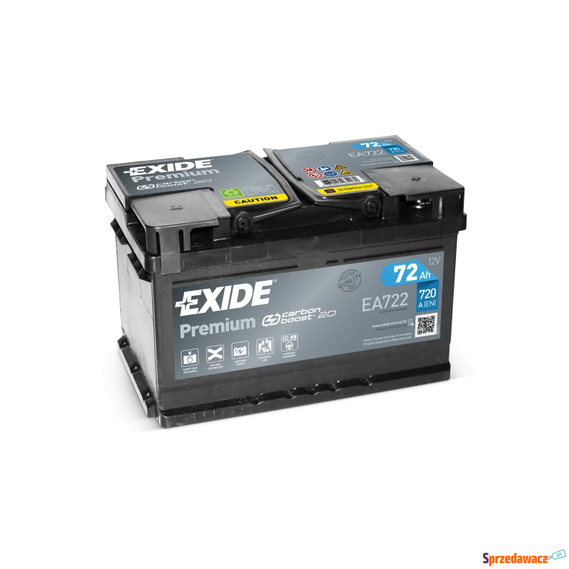 Exide Premium 72Ah 720A EA722