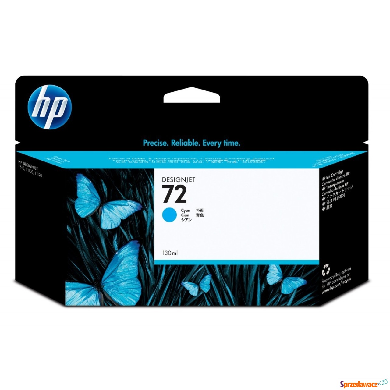 HP Inc. Tusz Nr 72 Błękitny (C...