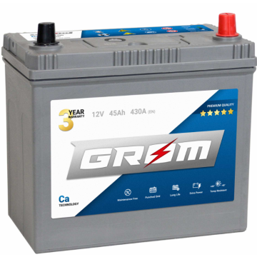 Akumulator GROM Premium 45Ah 430A japan p+ L+ - Akumulatory - Bydgoszcz - zdjęcie 2