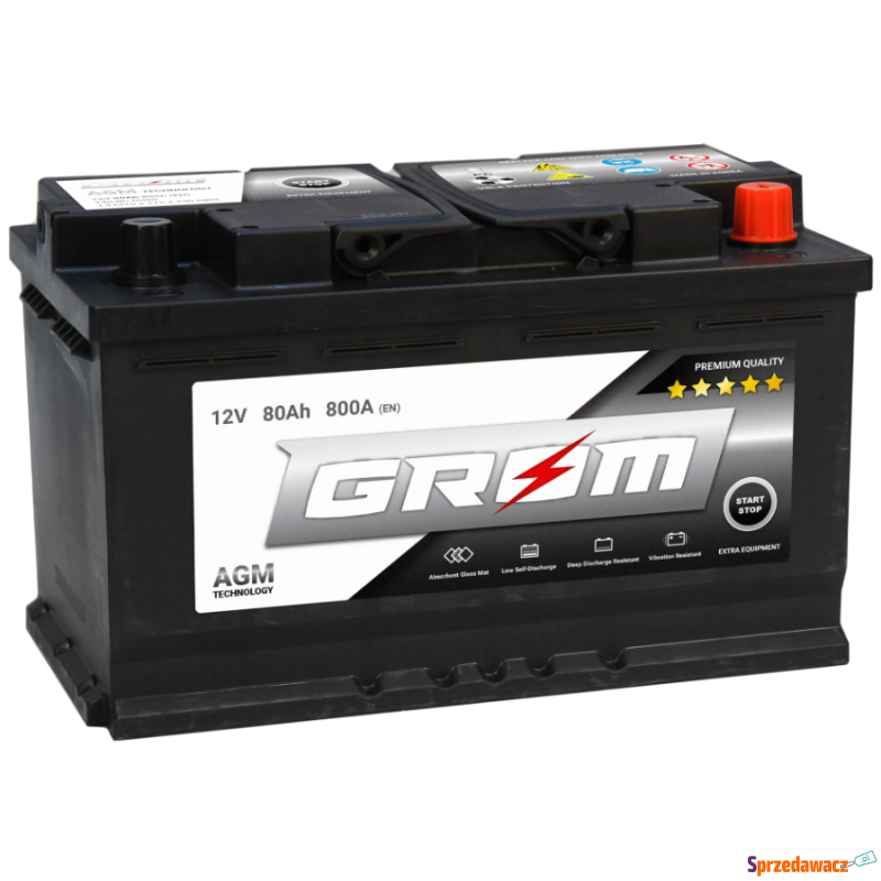 Akumulator 80Ah 800A en Grom Start&Stop AGM - Akumulatory - Bydgoszcz