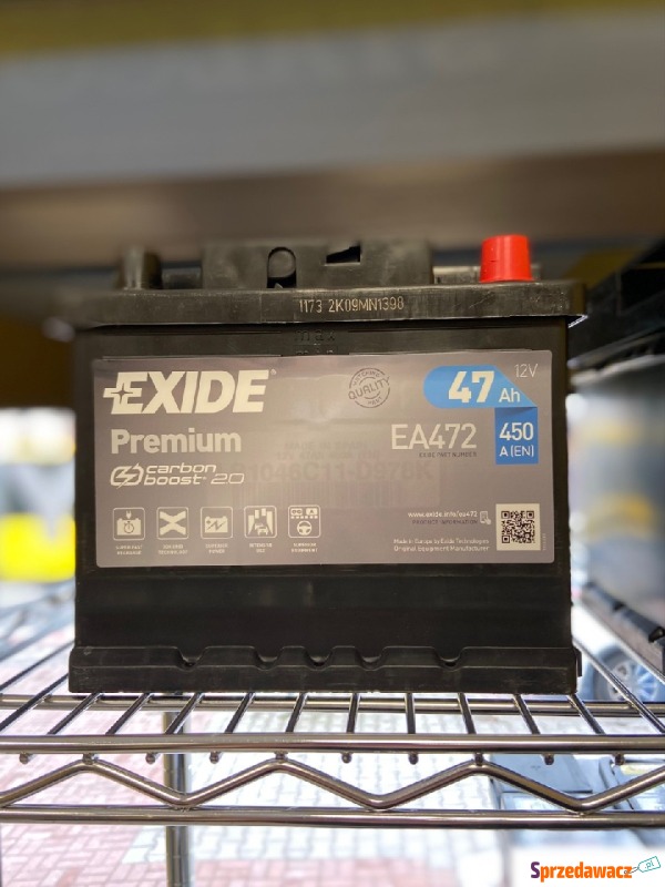 Akumulator Exide Premium 47Ah 450A prawy plus - Pozostałe części - Ruda Śląska