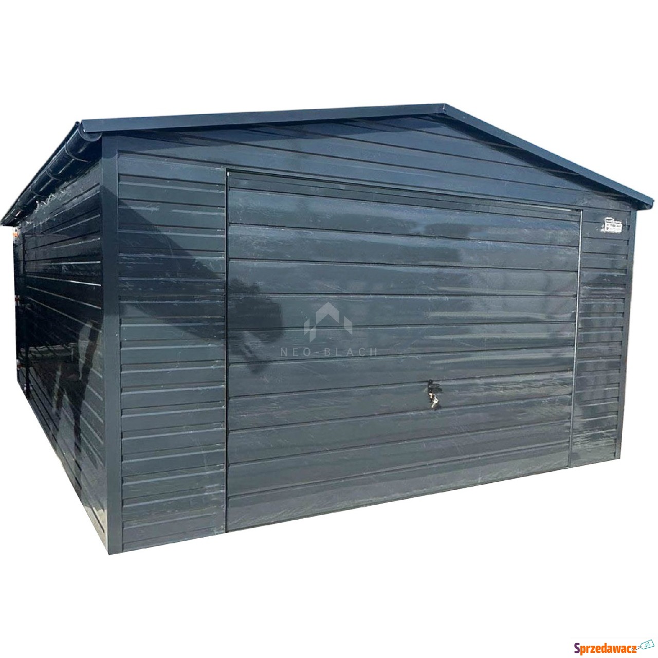 Garaż blaszany 4,5x6m Brama uc...