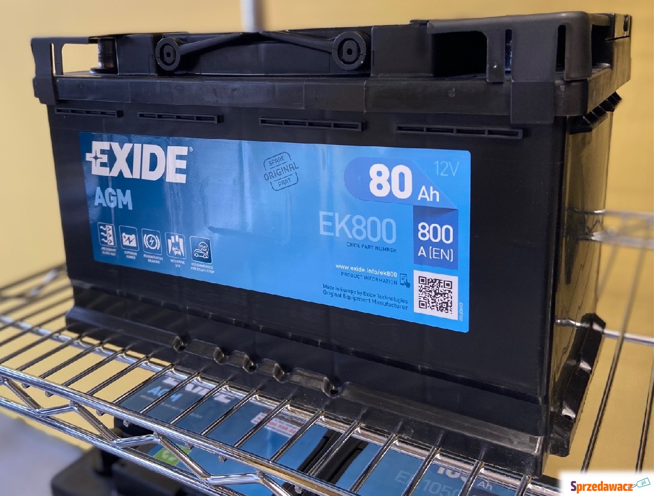Akumulator 80Ah 800A Exide EK800...