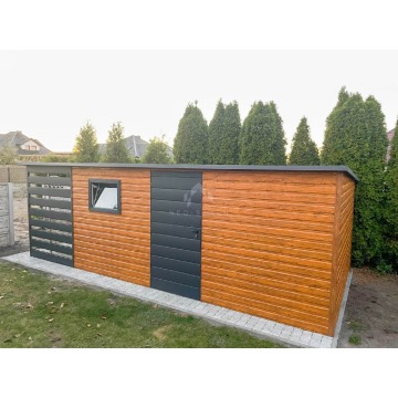 Schowek Domek ogrodowy 5x3,5m + wiata 1,5m drzwi... - Altany, domki, namioty - Cieszyn - zdjęcie 2