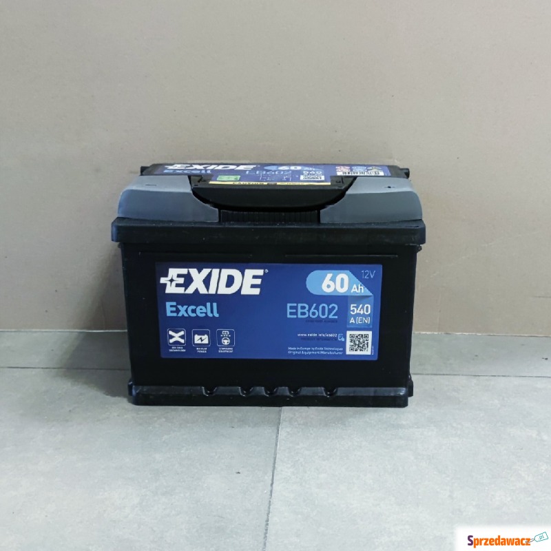 Akumulator 60Ah 540A Exide Excell EB602 prawy... - Akumulatory - Poznań