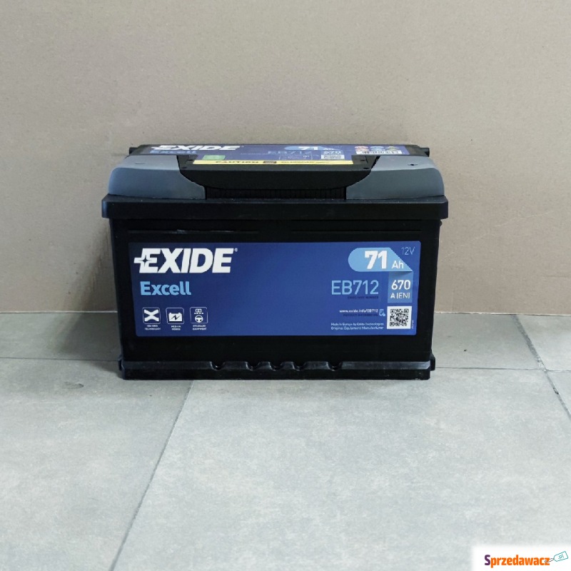 Akumulator 71Ah 670A Exide Excell EB712 - Akumulatory - Poznań