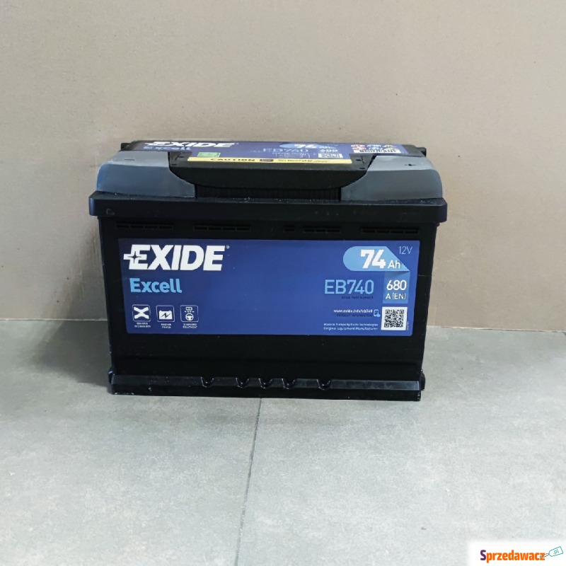 Akumulator 74Ah 680A Exide Excell EB740 EN prawy... - Akumulatory - Poznań