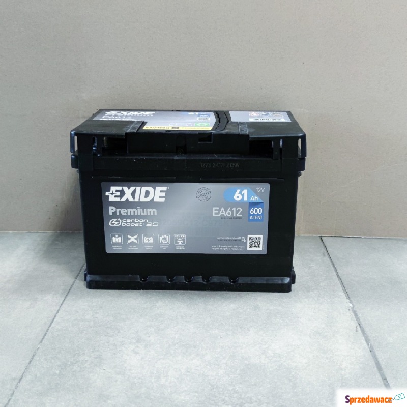 Akumulator 61Ah 600A Exide Premium EA612 prawy... - Akumulatory - Poznań