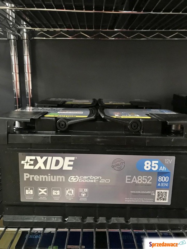 Akumulator 85Ah 800A Exide Premium EA852 prawy... - Akumulatory - Poznań