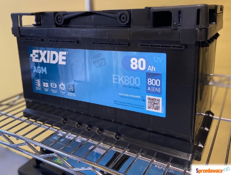 Akumulator 80Ah 800A Exide EK800 AGM start&stop - Akumulatory - Poznań