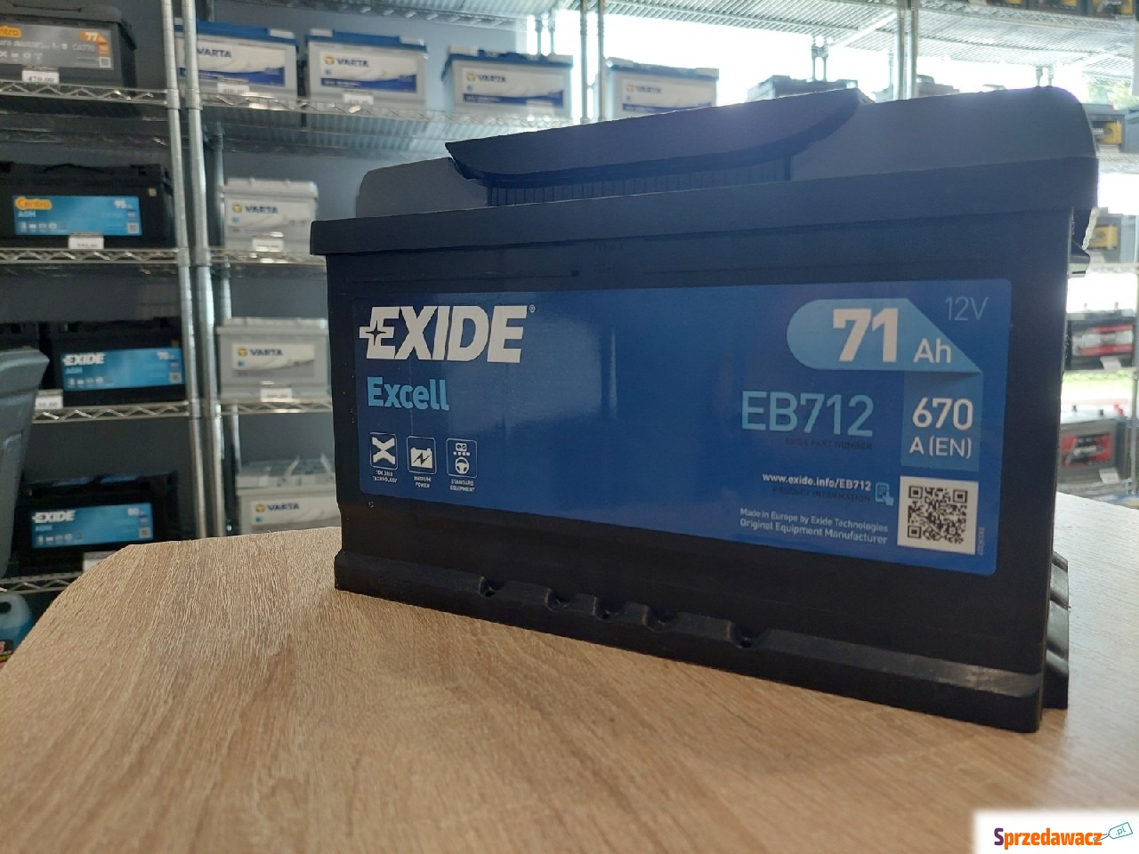 Akumulator 71Ah 680A Exide Excell