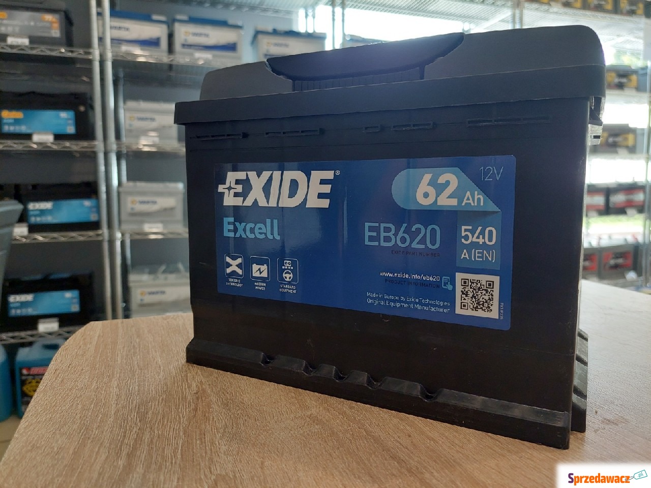 Akumulator 62Ah 540A Exide Excell