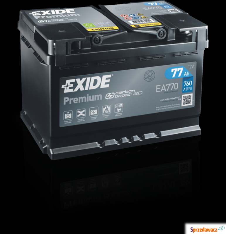 Akumulator 77Ah 760A EA770 Exide...