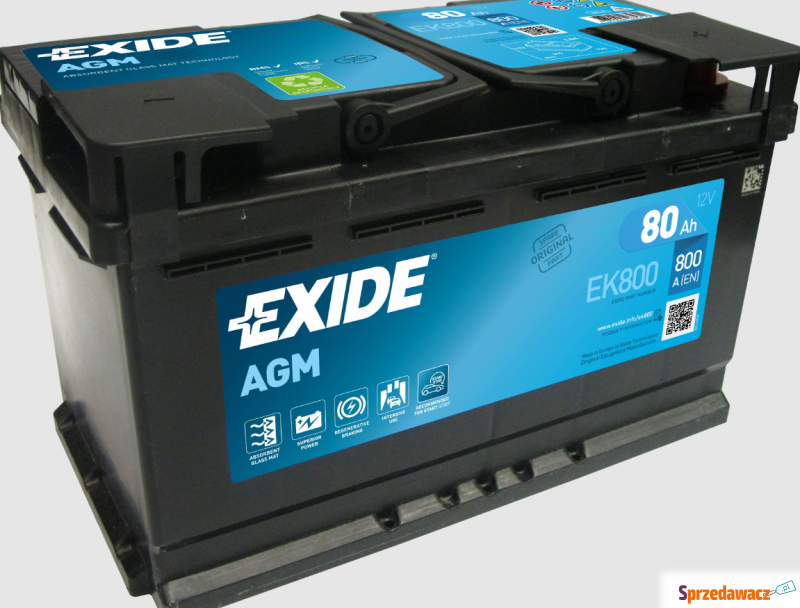 Akumulator 80Ah 800A en Exide EK800...