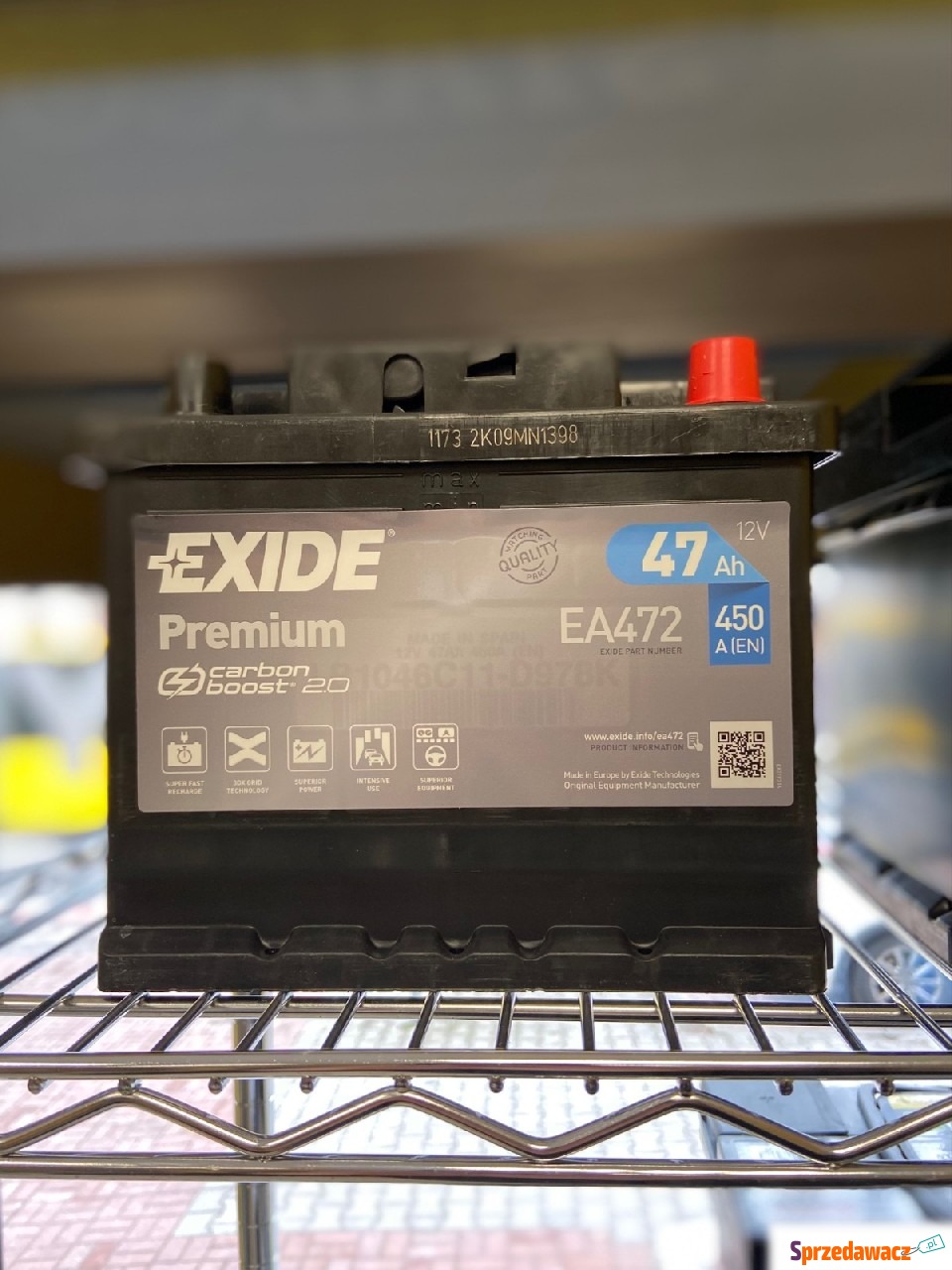 Akumulator 47Ah 450A EA472 Exide...