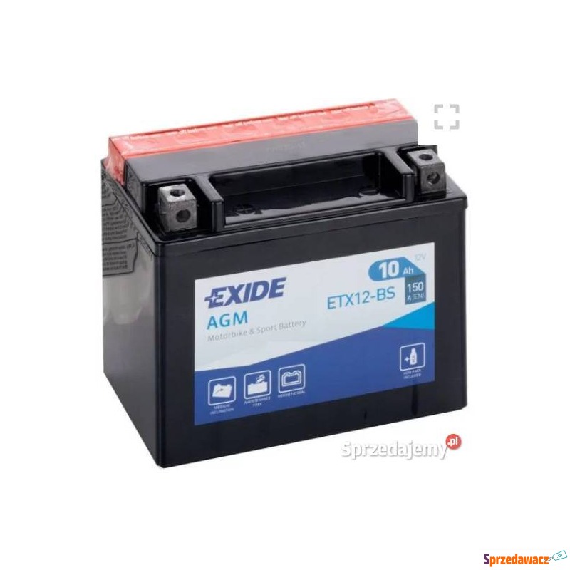 Exide ETX12-BS 12v 10Ah 150A lewy...