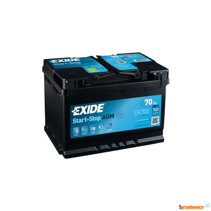 Akumulator 70Ah 760A Exide Agm...