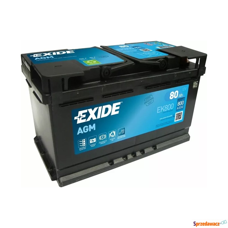 Akumulator 80Ah 800A EN Exide agm...