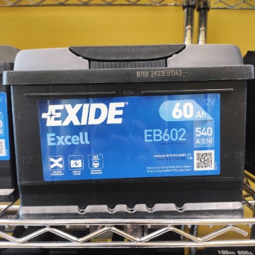 Akumulator 60Ah 540A EB602 Exide Excell - Akumulatory - Augustów - zdjęcie 1