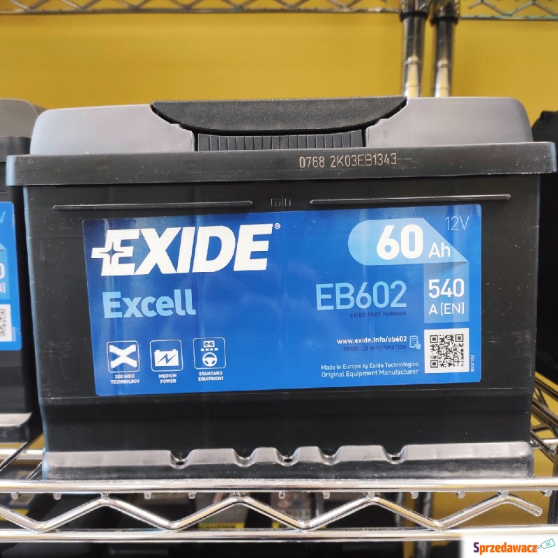 Akumulator 60Ah 540A EB602 Exide Excell - Akumulatory - Augustów