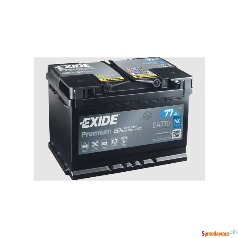 Akumulator 77Ah 760A Exide Premium - Akumulatory - Kalisz
