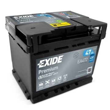 Akumulator 47Ah 450A Exide Premium EA472 P+