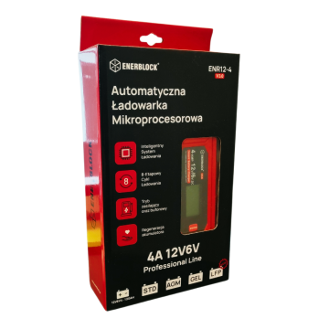 Automatyczna ładowarka mikroprocesorowa 6/12V 4A Enerblock