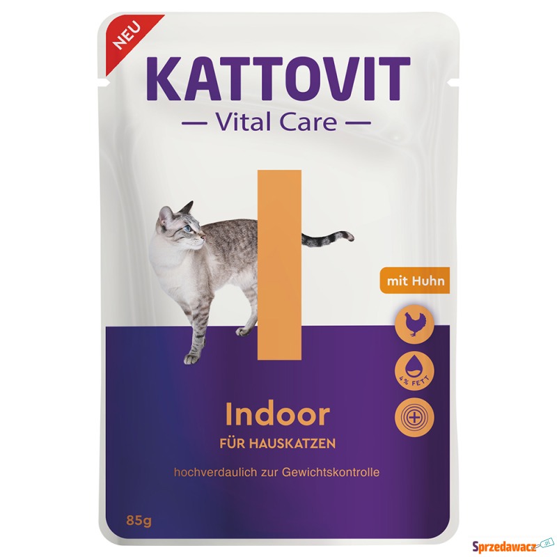 Kattovit Vital Care Indoor, saszetki z kurczakiem... - Karmy dla kotów - Mysłowice