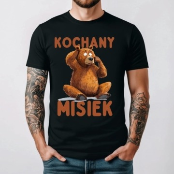 Koszulka męska KOCHANY MISIEK na prezent dla chłopaka/męża