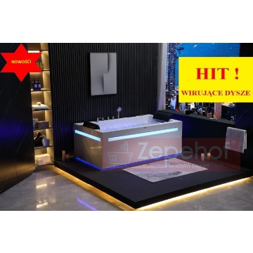 Wanna z hydromasażem EB-D871 prostokątna 180cmx100cmx65cm 2 dysze obrotowe