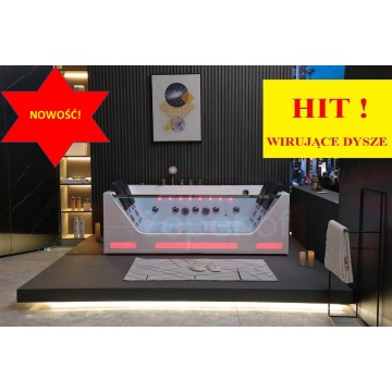 Wanna z hydromasażem EBX-7065 prostokątna 180cmx120cmx59cm dysze obrotowe pilot