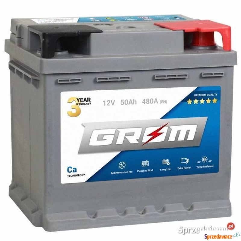 Akumulator 50Ah 480A Grom 12V
