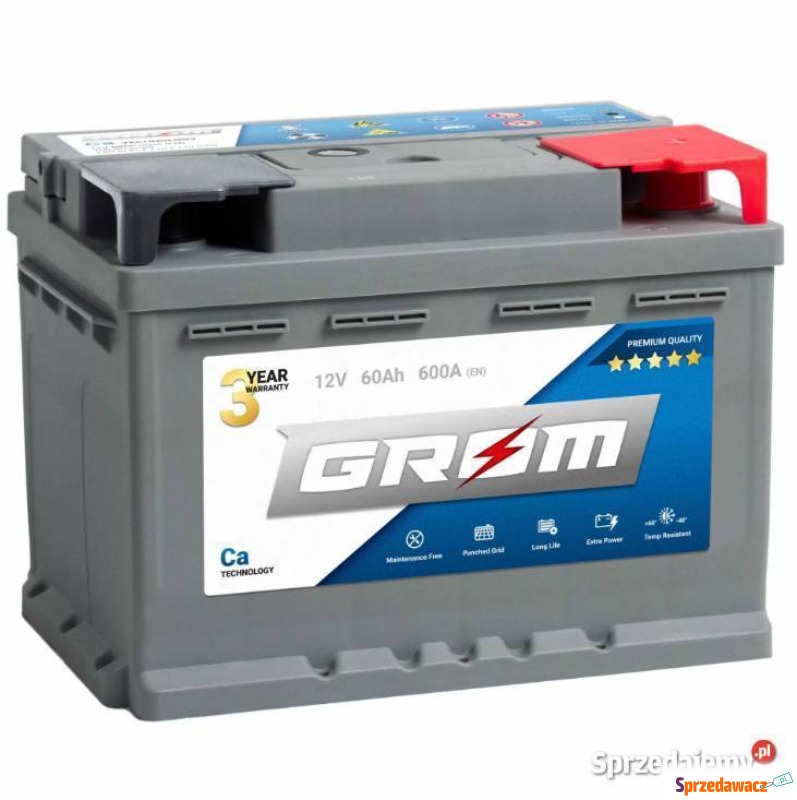 Akumulator 60Ah 600A EN Grom premium