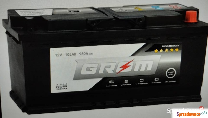 Akumulator 105Ah 950A Grom AGM...