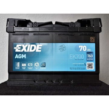 Akumulator 70Ah 760A Exide Agm start&stop EK700 - Akumulatory - Augustów - zdjęcie 1