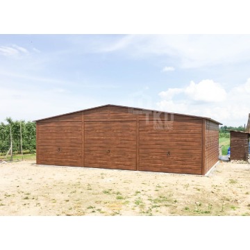 Garaz blaszany 9x6m 3x brama uchylna drzwi dr... - Garaże i wiaty - Lubin - zdjęcie 3