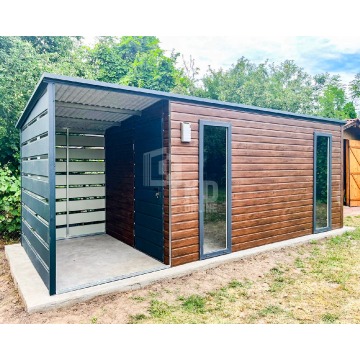 Schowek Domek Ogrodowy 4,5x2,5m + Wiata 1,5m Drzwi... - Altany, domki, namioty - Brzesko - zdjęcie 2