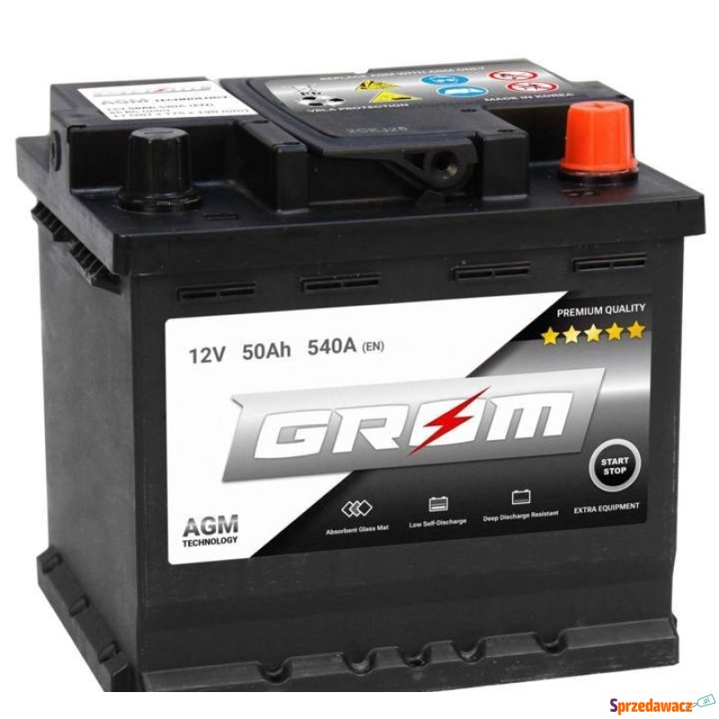 Akumulator 50Ah 540A Grom AGM - Akumulatory - Szczecin
