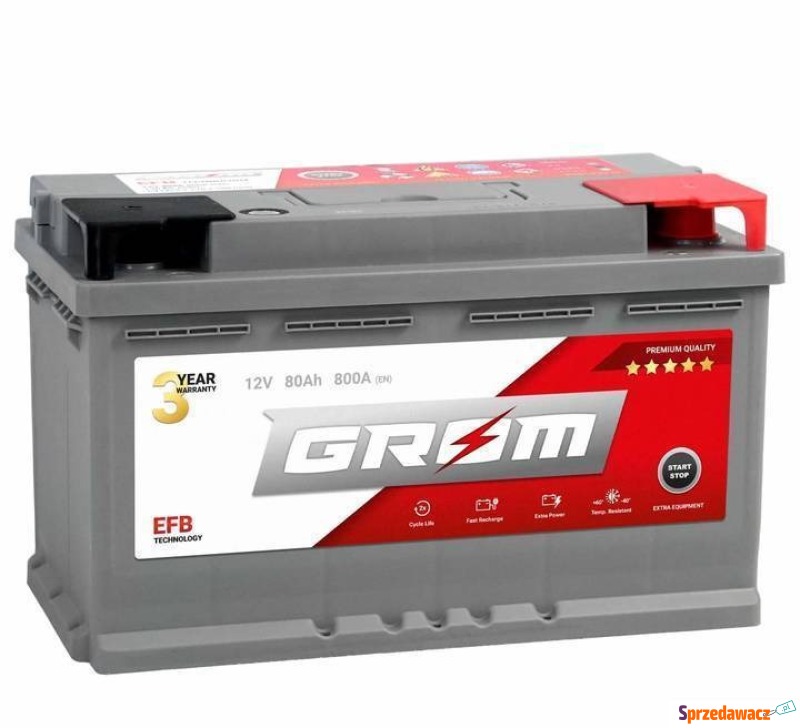 Akumulator 80Ah 800A Grom EFB - Akumulatory - Szczecin