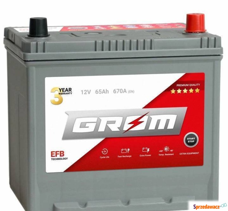 Akumulator 65Ah 670A Grom EFB Japan P+ - Akumulatory - Szczecin