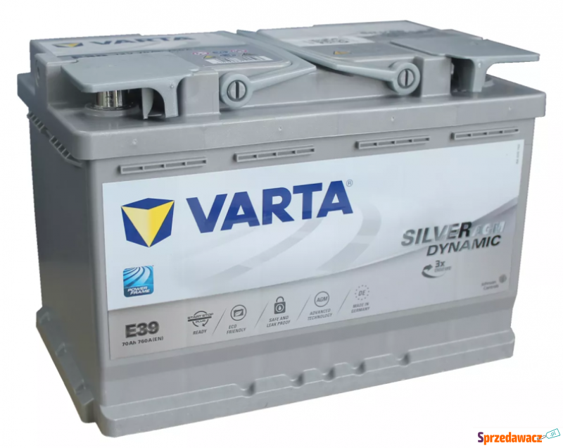 Akumulator 70Ah 760A Varta Silver AGM  A7 (E39) - Akumulatory - Wrocław