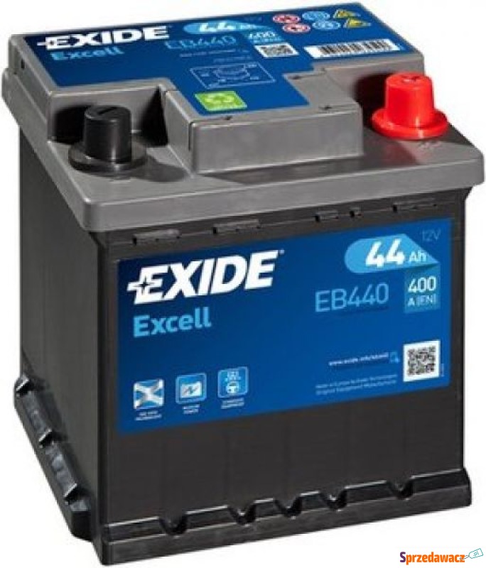 Akumulator 44Ah 400A kostka Exide Excell - Akumulatory - Zduńska Wola