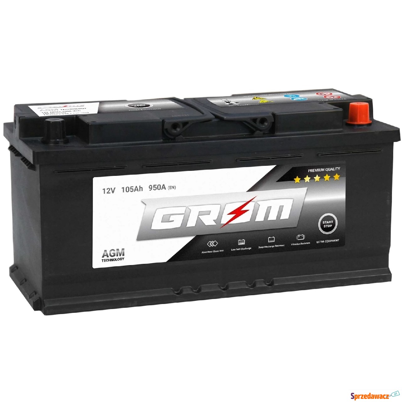 Akumulator 105Ah 950A GROM Agm...