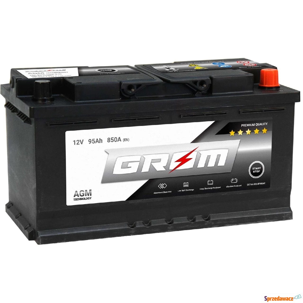 Akumulator 95Ah 850A GROM Agm start...