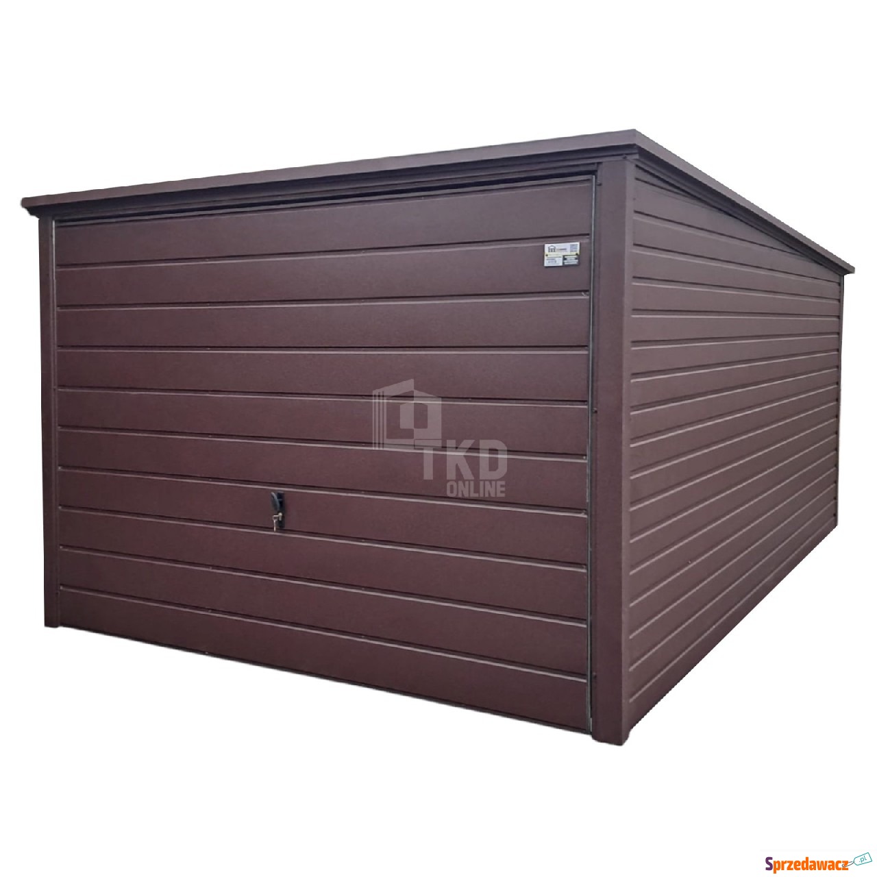 Garaż blaszany 3x5m - Brama uc...