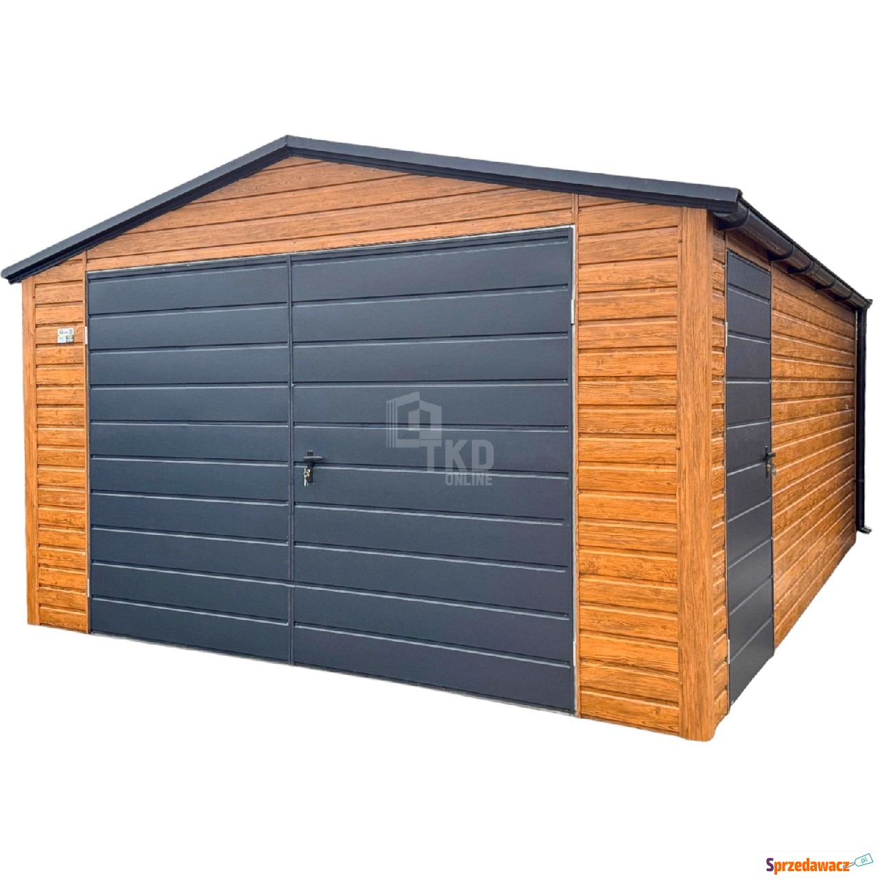 Garaż blaszany 4,5x6m Brama dw...