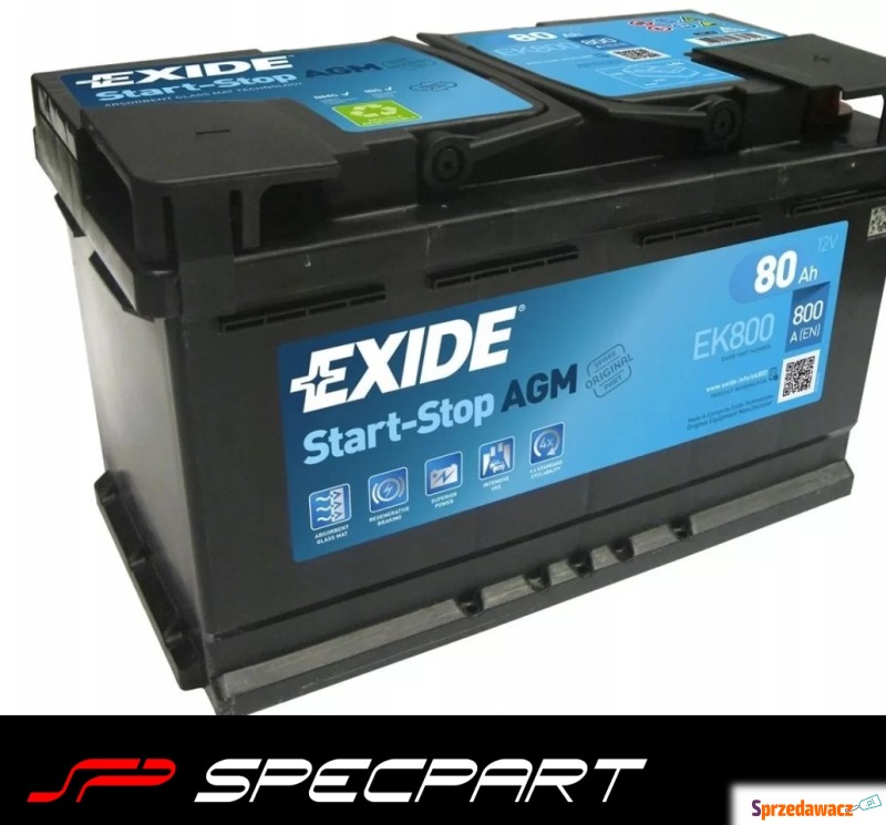 Akumulator 80Ah/800A EXIDE agm...