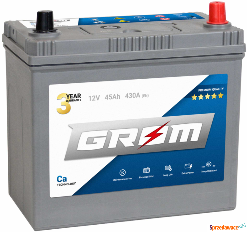 Akumulator 45Ah 430A  GROM Premium...