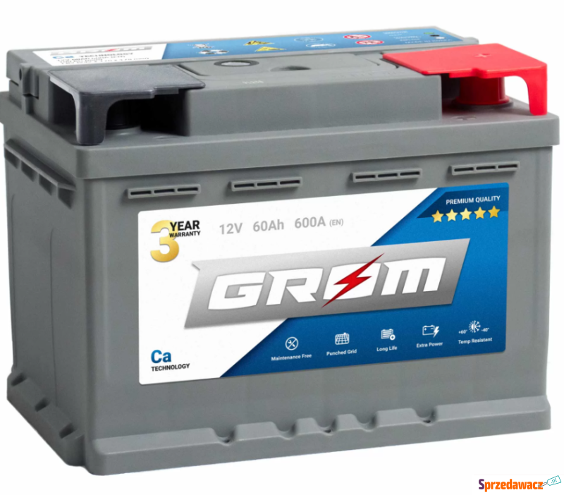 Akumulator  60Ah 600A En Grom Premium