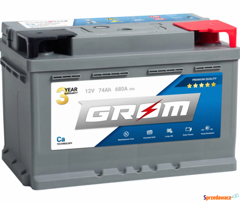 Akumulator 74Ah 680A en niski Grom...